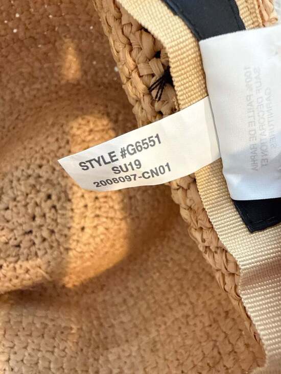 J.Crew Wide-Brim Packable Straw Hat in 100% Raffia with Grosgrain Band main image 5